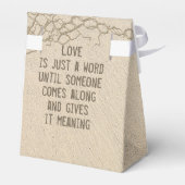 ビーチ結婚式ハートと引用文 フェイバーボックス (裏面サイド)