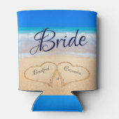 ビーチ結婚式ハートインサンドウェルカムクーラーボックス 缶クーラー (裏面)