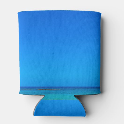 ビーチ結婚式ハートインサンドウェルカム 缶クーラー (裏面)