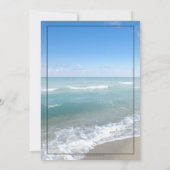 ビーチ結婚式ハートインサンドブライダルシャワー 招待状 (裏面)