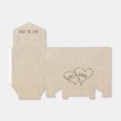 ビーチ結婚式ハートインサンド フェイバーボックス (折り畳みなし)