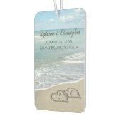 ビーチ結婚式ハートイン砂エレガント カーエアーフレッシュナー (左)