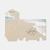 ビーチ結婚式ハートオンサンド フェイバーボックス (折り畳みなし)