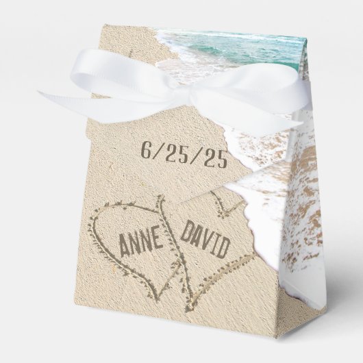 ビーチ結婚式ハートオンサンド フェイバーボックス (正面サイド)