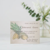 ビーチ結婚式パイナップルリハーサルディナー 招待状 (スタンド正面)