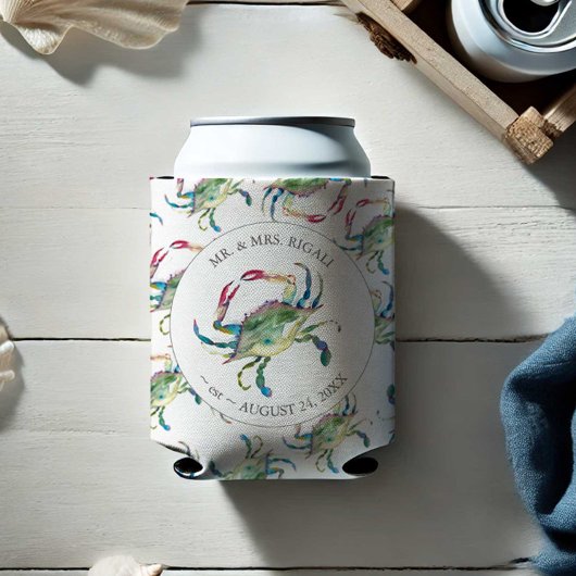 ビーチ結婚式パーソナライズされたクーラーボックス 缶クーラー