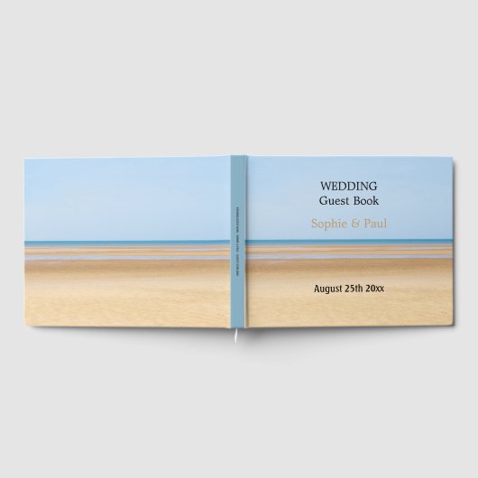 ビーチ結婚式パーソナライズされたゲストブック ゲストブック (全面)
