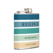 ビーチ結婚式パーソナライズされたブライドメイドスキットル フラスク (右)