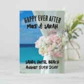 ビーチ結婚式パーソナライズされた招待状 招待状 (スタンド正面)