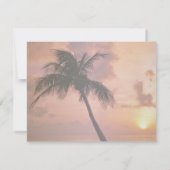 ビーチ結婚式パームサンセットボートリハーサルディナー 招待状 (裏面)