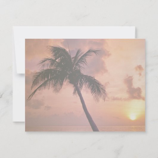 ビーチ結婚式パームサンセットボートリハーサルディナー 招待状 (裏面)