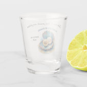 ビーチ結婚式パールシェルエレガント海テーマギ ショットグラス (裏面)
