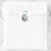 ビーチ結婚式パールシェルエレガント海テーマ ラウンドシール (バッグ)