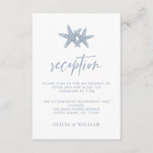 ビーチ結婚式ヒトダスティブルー披露宴 エンクロージャーカード (正面)