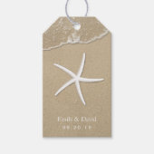 ビーチ結婚式ヒトデ&サンドトロピカル ギフトタグ (正面)