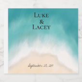 ビーチ結婚式ビールボトルラベル ビールラベル (シングルラベル)