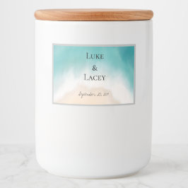 ビーチ結婚式ビールボトルラベル フードラベル