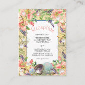 ビーチ結婚式ピンクフローラヒトデ披露宴 エンクロージャーカード (正面)