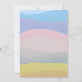 ビーチ結婚式フォトウォーターカラー招待状 招待状 (裏面)