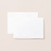 ビーチ結婚式フォトサンキューカードのゴールドフォイル 箔カード (裏面封筒付き)