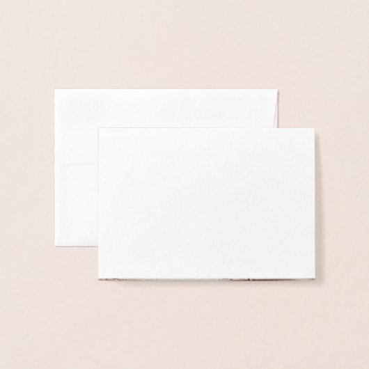 ビーチ結婚式フォトサンキューカードゴールドフォイルミニ 箔カード (裏面封筒付き)