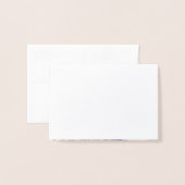 ビーチ結婚式フォトサンキューカード銀箔 箔カード (裏面封筒付き)