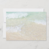 ビーチ結婚式フォトサンキューフラットカード サンキューカード (裏面)