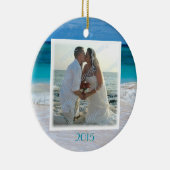 ビーチ結婚式フォトフレーム熱帯海オーナメント セラミックオーナメント (右)