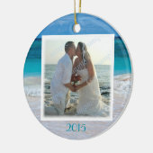 ビーチ結婚式フォトフレーム熱帯海オーナメント セラミックオーナメント (左)