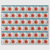 ビーチ結婚式フォーマル招待状 ラッピングペーパー (フラット)