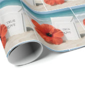 ビーチ結婚式フォーマル招待状 ラッピングペーパー (ロールコーナー)