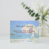ビーチ結婚式フラワーリハーサルディナー 招待状 (スタンド正面)
