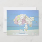 ビーチ結婚式フラワーリハーサルディナー 招待状 (裏面)