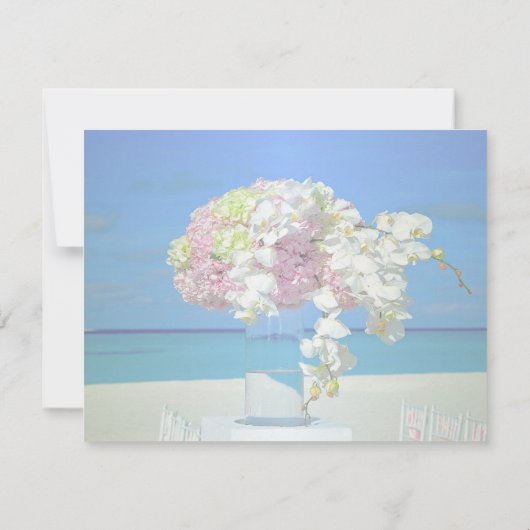 ビーチ結婚式フラワーリハーサルディナー 招待状 (裏面)