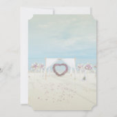 ビーチ結婚式フローラアーバーブライダルシャワー 招待状 (裏面)