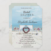 ビーチ結婚式フローラアーバーブライダルシャワー 招待状 (正面/裏面)