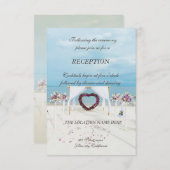 ビーチ結婚式フローラアーバー披露宴 招待状 (正面/裏面)