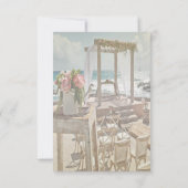 ビーチ結婚式フローラレトロアーチ披露宴 招待状 (裏面)