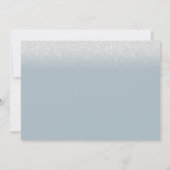 ビーチ結婚式ブライダルシャワーダスティブルーシーシェル 招待状 (裏面)