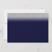 ビーチ結婚式ブライダルシャワーネイビーブルーシーシェル 招待状 (裏面)