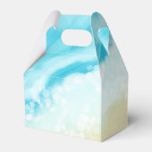 ビーチ結婚式ブライダルシャワー砂熱帯の波 フェイバーボックス (裏面サイド)