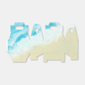 ビーチ結婚式ブライダルシャワー砂熱帯の波 フェイバーボックス (折り畳みなし)