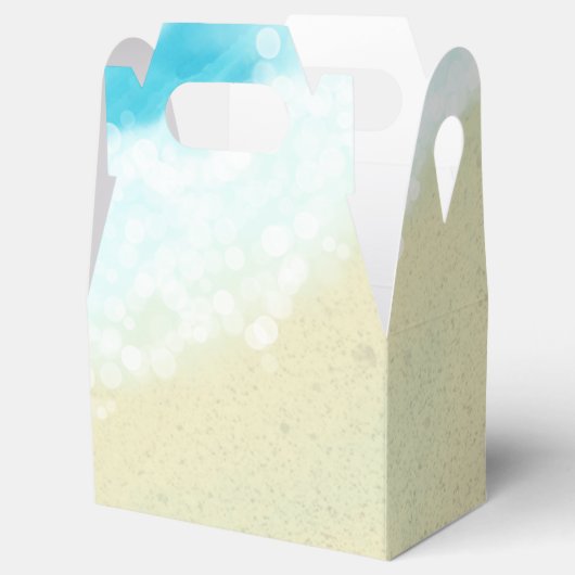 ビーチ結婚式ブライダルシャワー砂熱帯の波 フェイバーボックス (オープン)