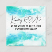 ビーチ結婚式ブルーウェーブミニウェブサイトエンクロージャCa エンクロージャーカード (正面)