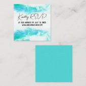 ビーチ結婚式ブルーウェーブミニウェブサイトエンクロージャCa エンクロージャーカード (正面/裏面)