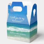 ビーチ結婚式ブルーウェーブ私の花嫁になる フェイバーボックス (オープン)