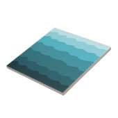 ビーチ結婚式ブルーウェーブ装飾 タイル (側面)