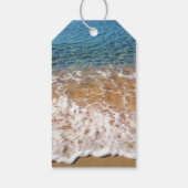 ビーチ結婚式ブルーシーアンドサンドトロピカル ギフトタグ (裏面)