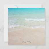 ビーチ結婚式ブレックファーストスクエア招待状 招待状 (裏面)