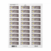 ビーチ結婚式プルメリアフラワー差出人住所 ラベル (フルシート)